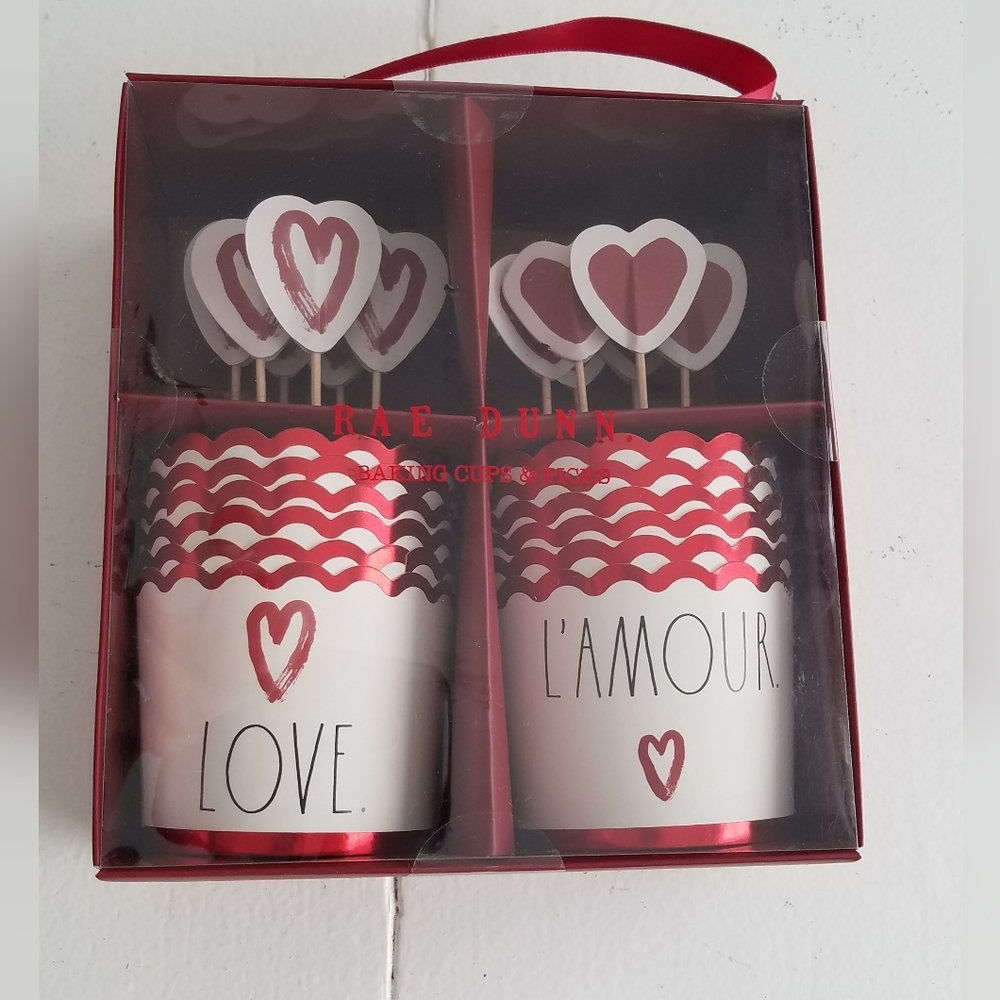 New NIB Rae Dunn 12 PC Baking Cups Picks 5oz